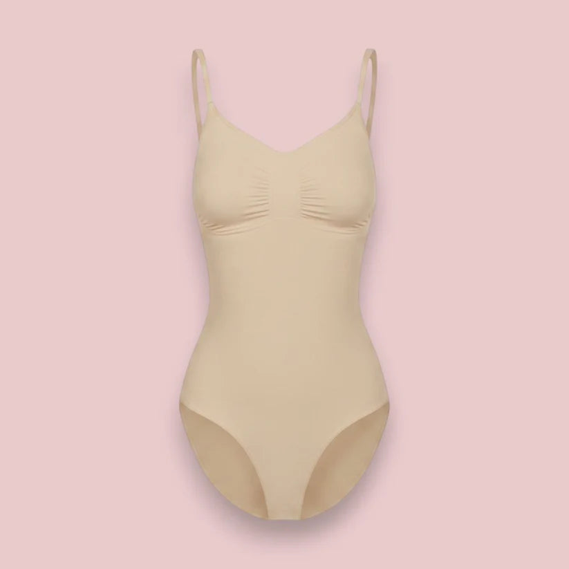 Andningsbar shapewear-body med magkontroll och rumplyft