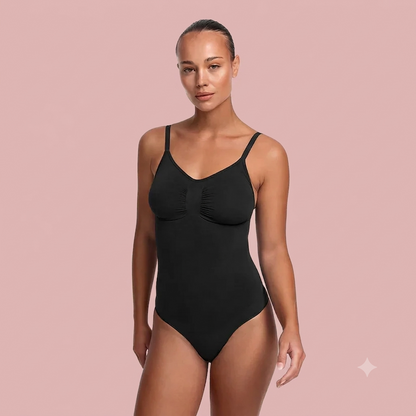 Andningsbar shapewear-body med magkontroll och rumplyft