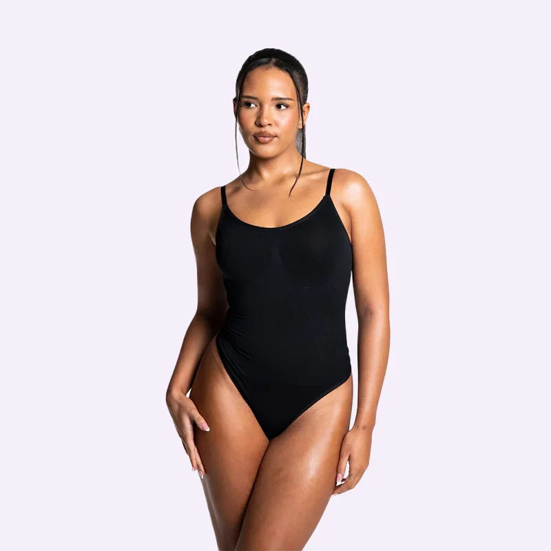 Andningsbar shapewear-body med magkontroll och rumplyft